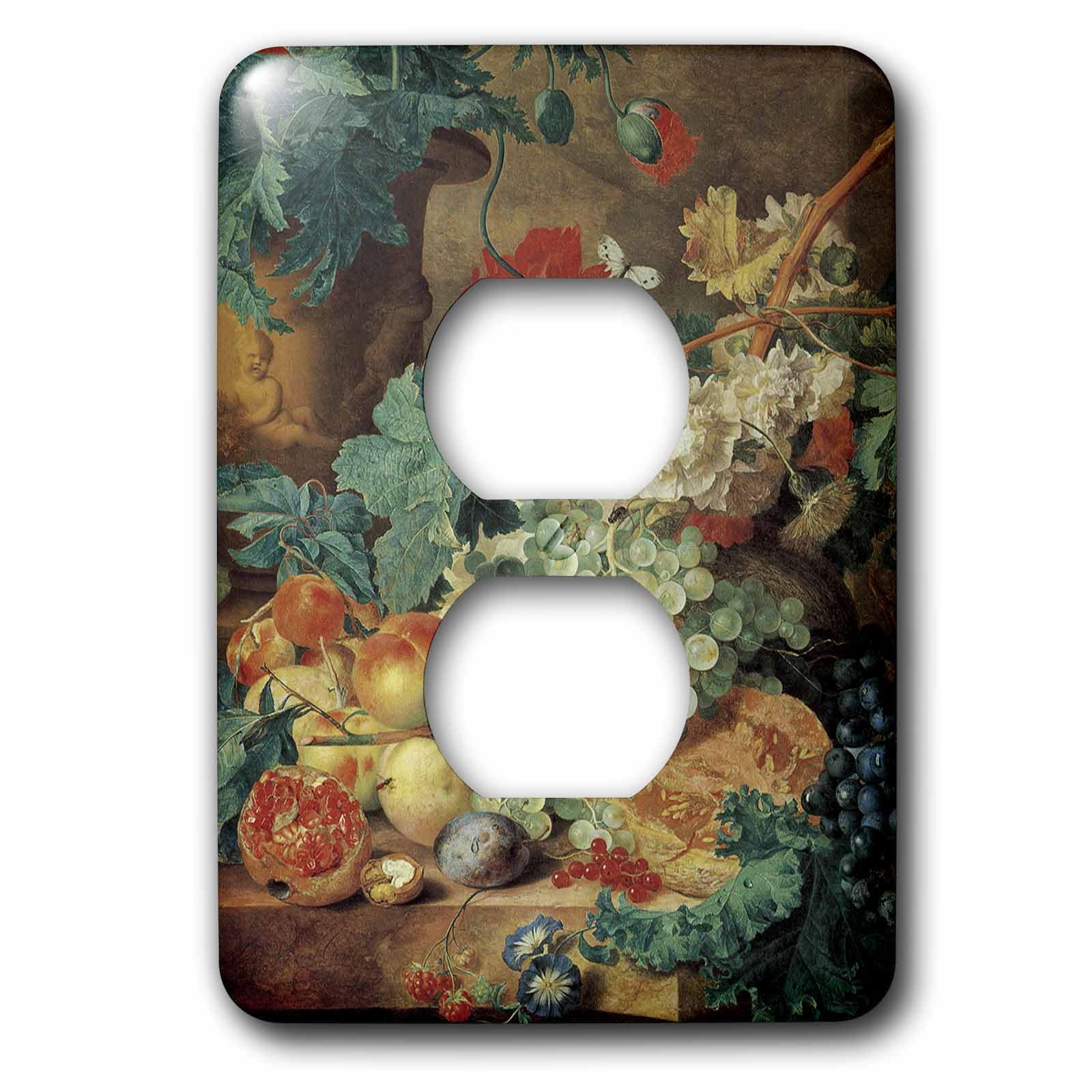 Jan Van Huysum fruit nature morte cache-prise double au style artistique