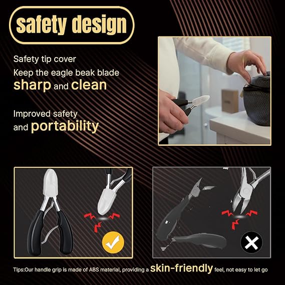 Nail Clippers for Thick Nails Heavy Duty,Ingrown Thick Toenails Scissors