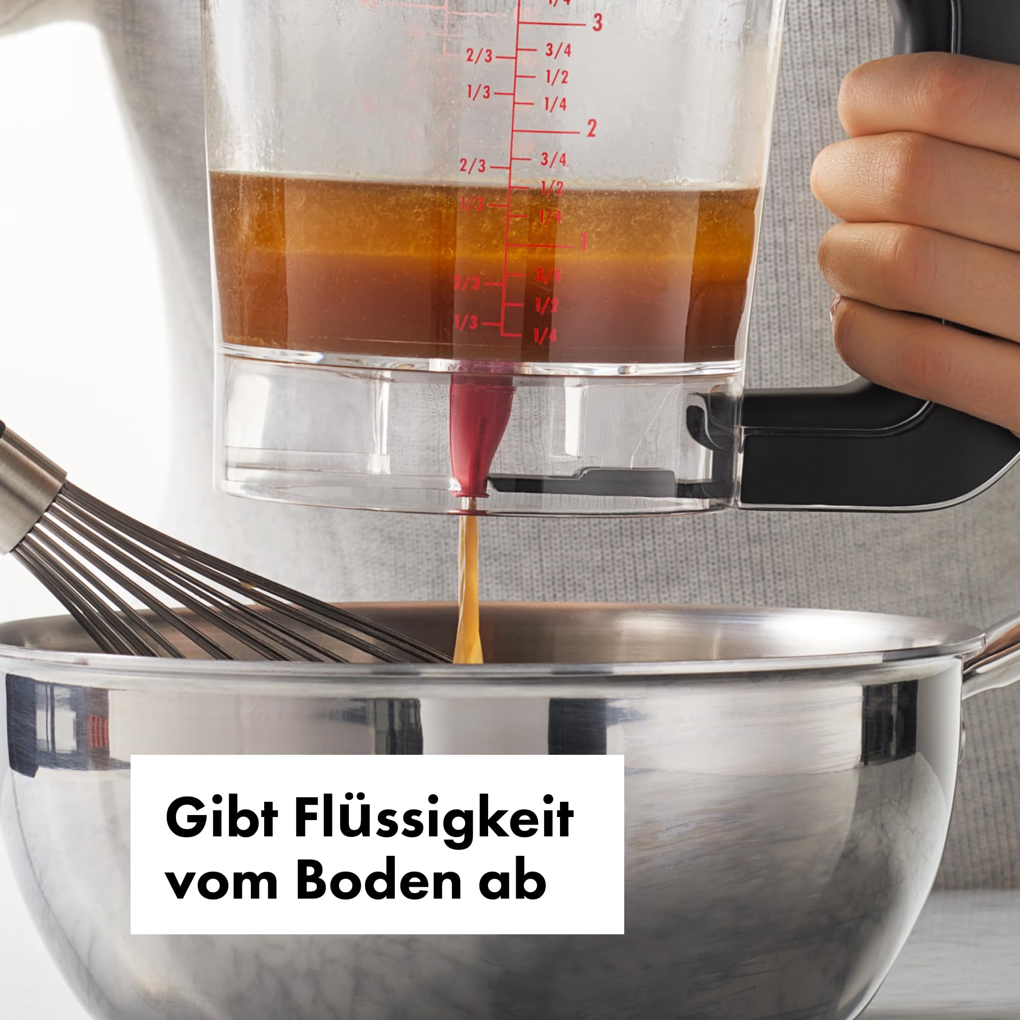 OXO Good Grips Fett-Trennkanne für Bratensaft 1 L, Kunststoff, Transparent | ür Bratensaft und mehr