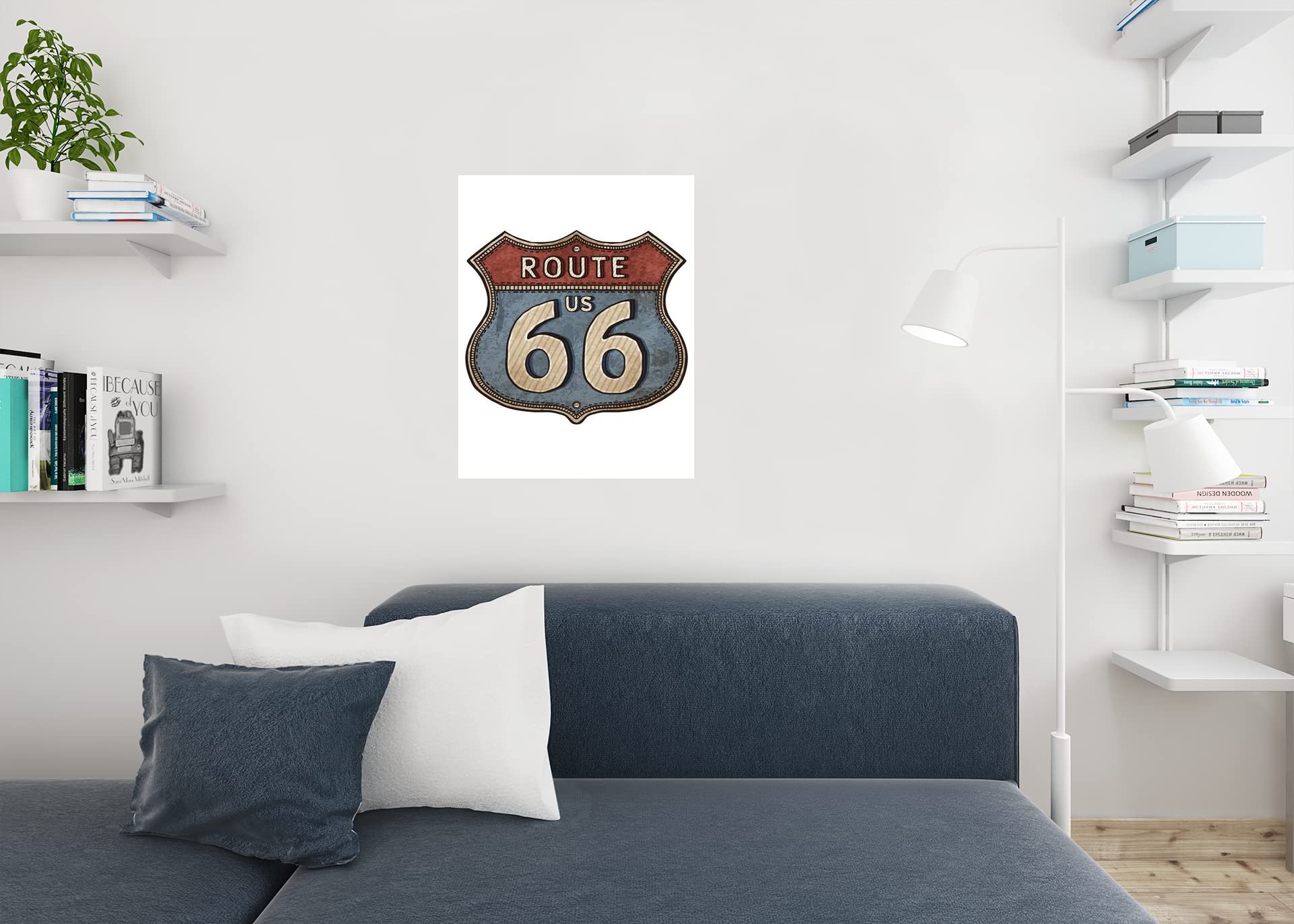 Amazon.com: Vintage Route 66 Road Cool Wall Art Print Poster