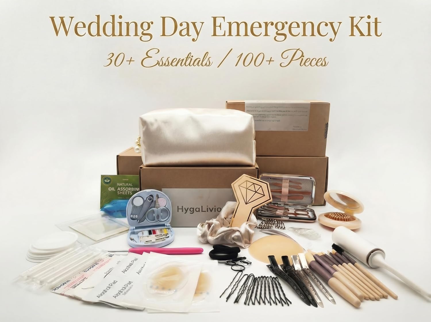 Wedding Emergency Kit | 30+ Essentials | 100+ Pieces | Bridal Emergency Kit for Wedding Day - Image 2