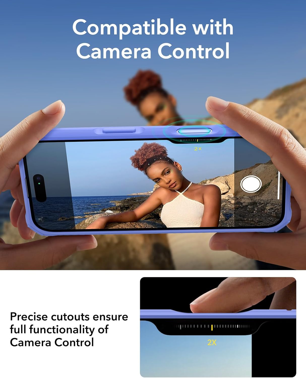 ESR for iPhone 16 Case, Military-Grade Protection, Shockproof Air Guard Corners, Yellowing-Resistant Acrylic Back, Phone Case for iPhone 16, Air Armor Series, New Clear Blue - Image 8