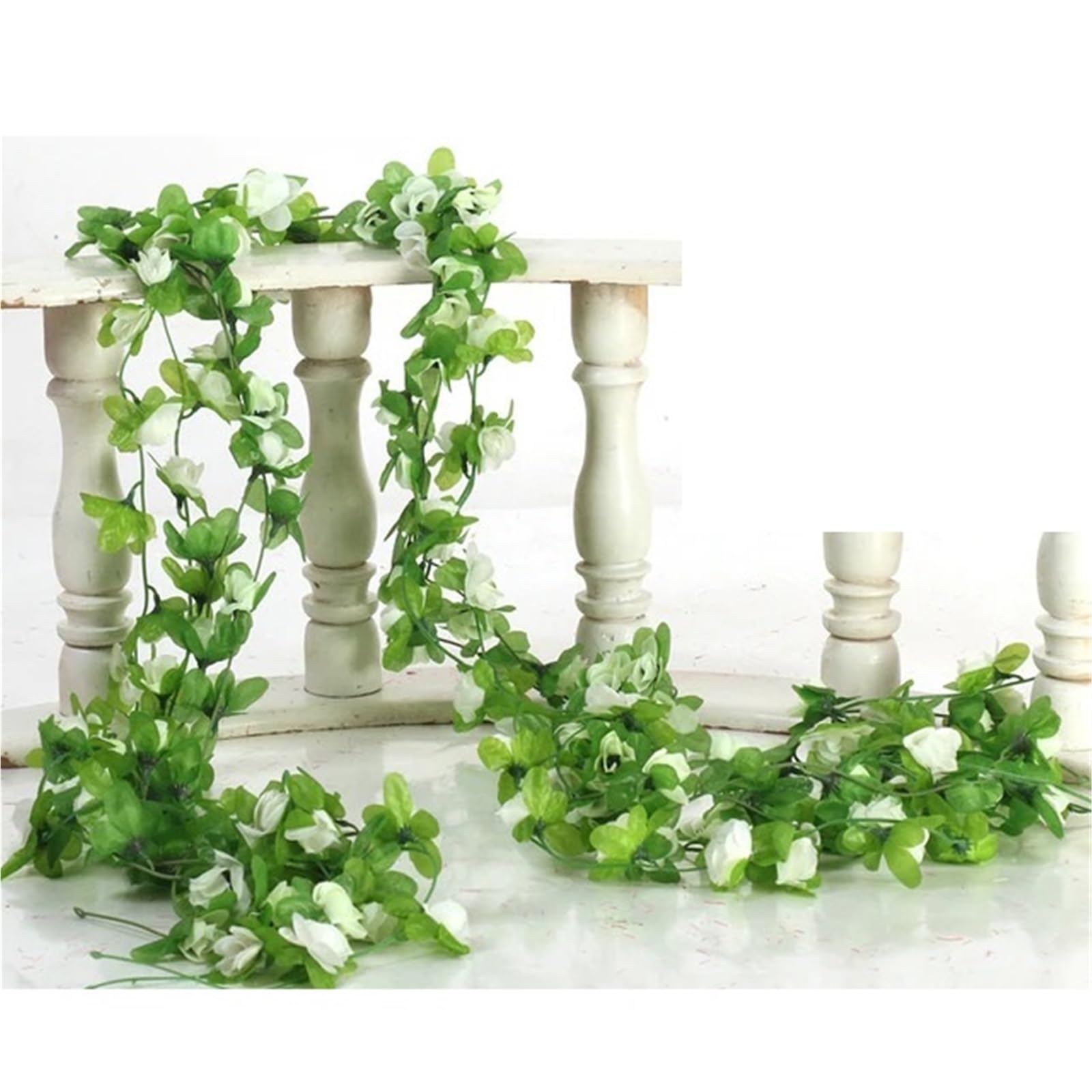Ayztantine artificial flowers 230cm Rose Artificial Silk Flowers Vines Green Garland Home Wedding Garden Christmas Branch Decoration Wall Hanging