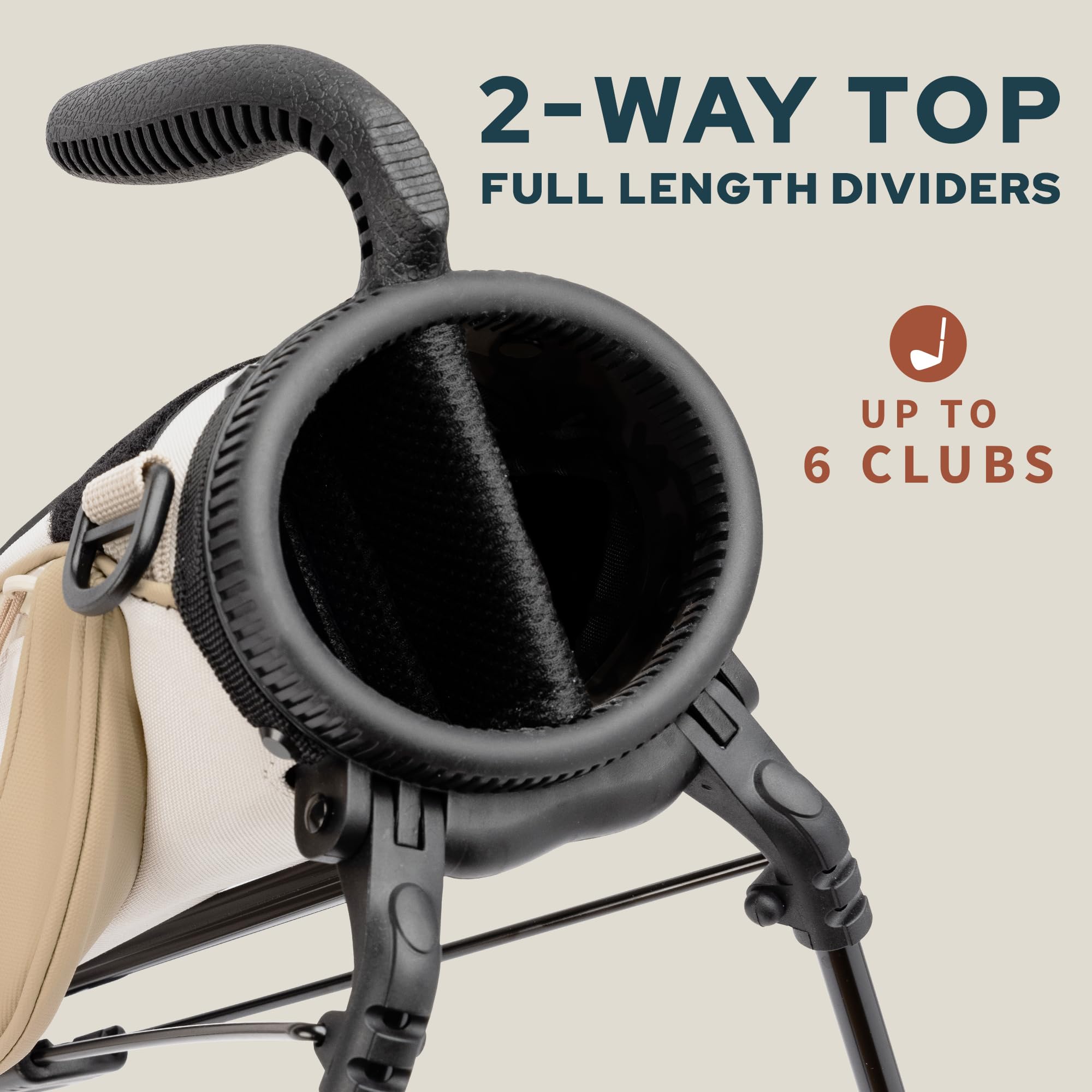 Sunday Golf Loma Bag - Borsa Leggera con Tracolla e Supporto - Borsa da Golf Pitch n Putt Facile da trasportare - Campi Par 3 ed Executive, 31 Pollici di Altezza