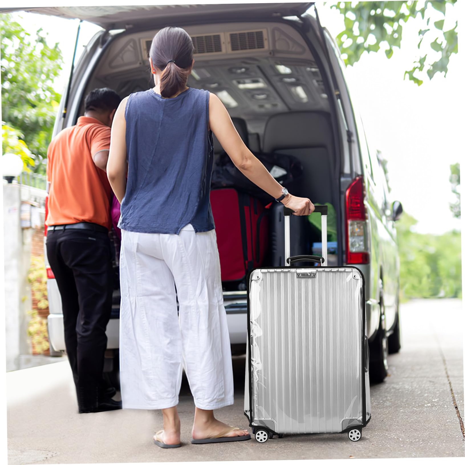 BESPORTBLE 2pezzi Coperture Protettive Trasparenti per Valigie in Pvc da Protezione per Bagagli da Viaggio per Coperture per Valigie