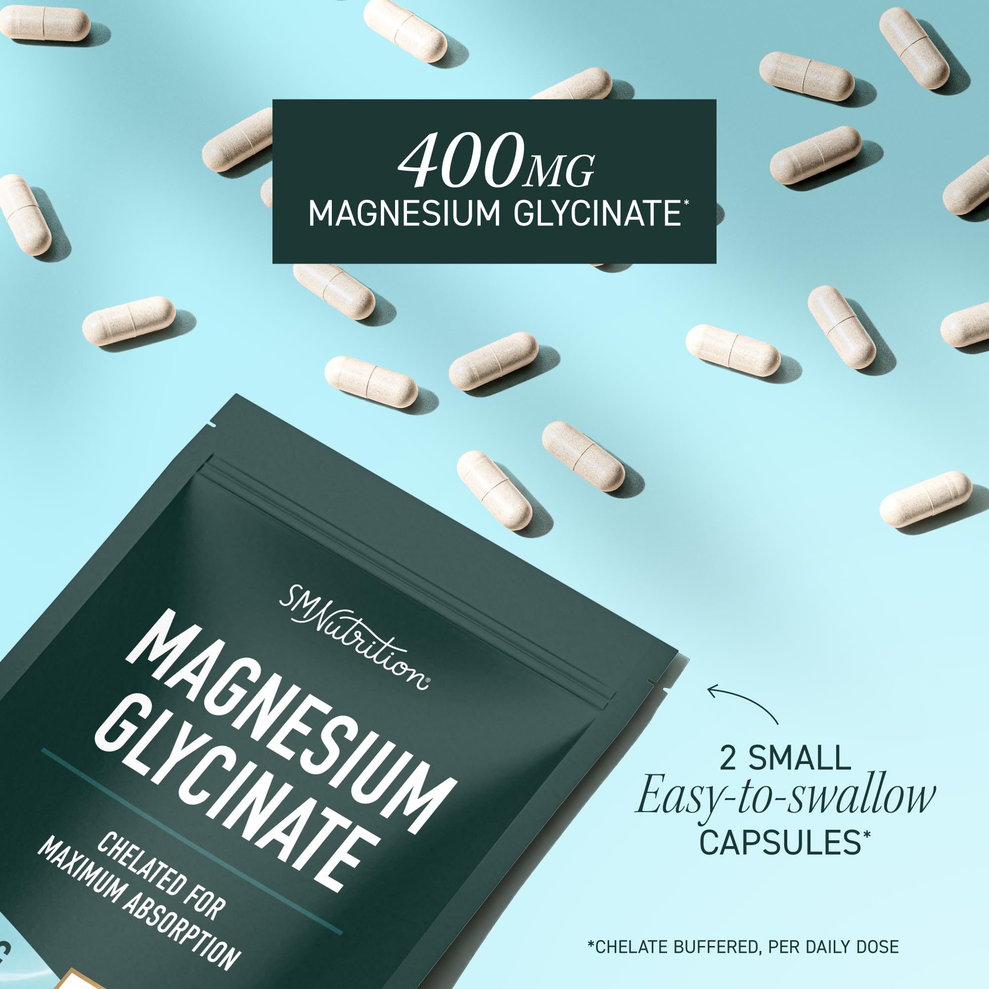 Magnesium Glycinate 400mg, Chelated Magnesium Glycinate, Maximum Absorption — Amazon image 4