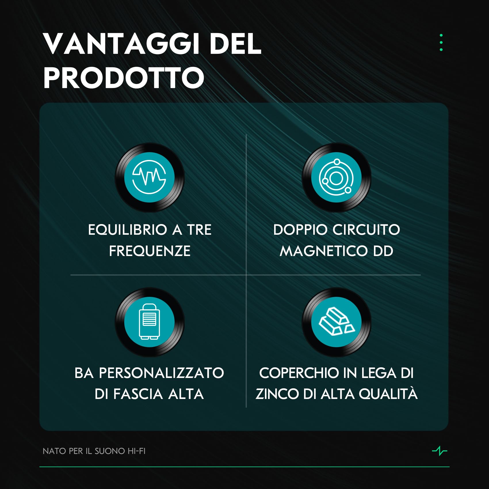 Yinyoo CCZ Harmony BC01 Pro, auricolari IEM con driver ibrido 1DD 1BA, cuffie in-ear bilanciate a tre frequenze, isolamento acustico, IEM leggero