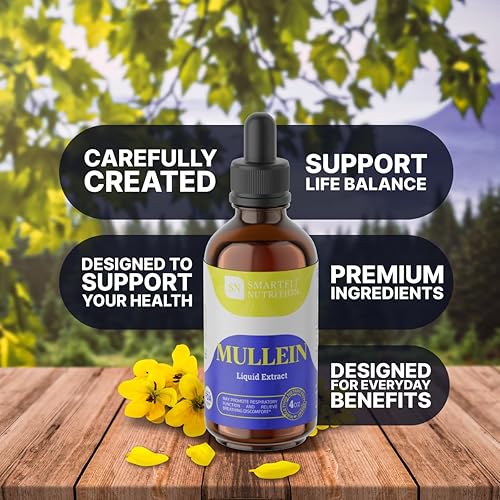 Miniatura 7 de Mullein - Gotas de extracto de hoja de gordolobo - Limpieza pulmonar - Suplemento para el apoyo del sistema respiratorio - Verbascum Densiflorum - 4