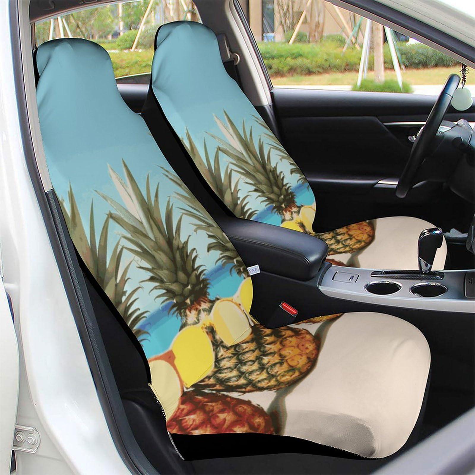 Housse de siège avant géométrique au design exclusif d'ananas