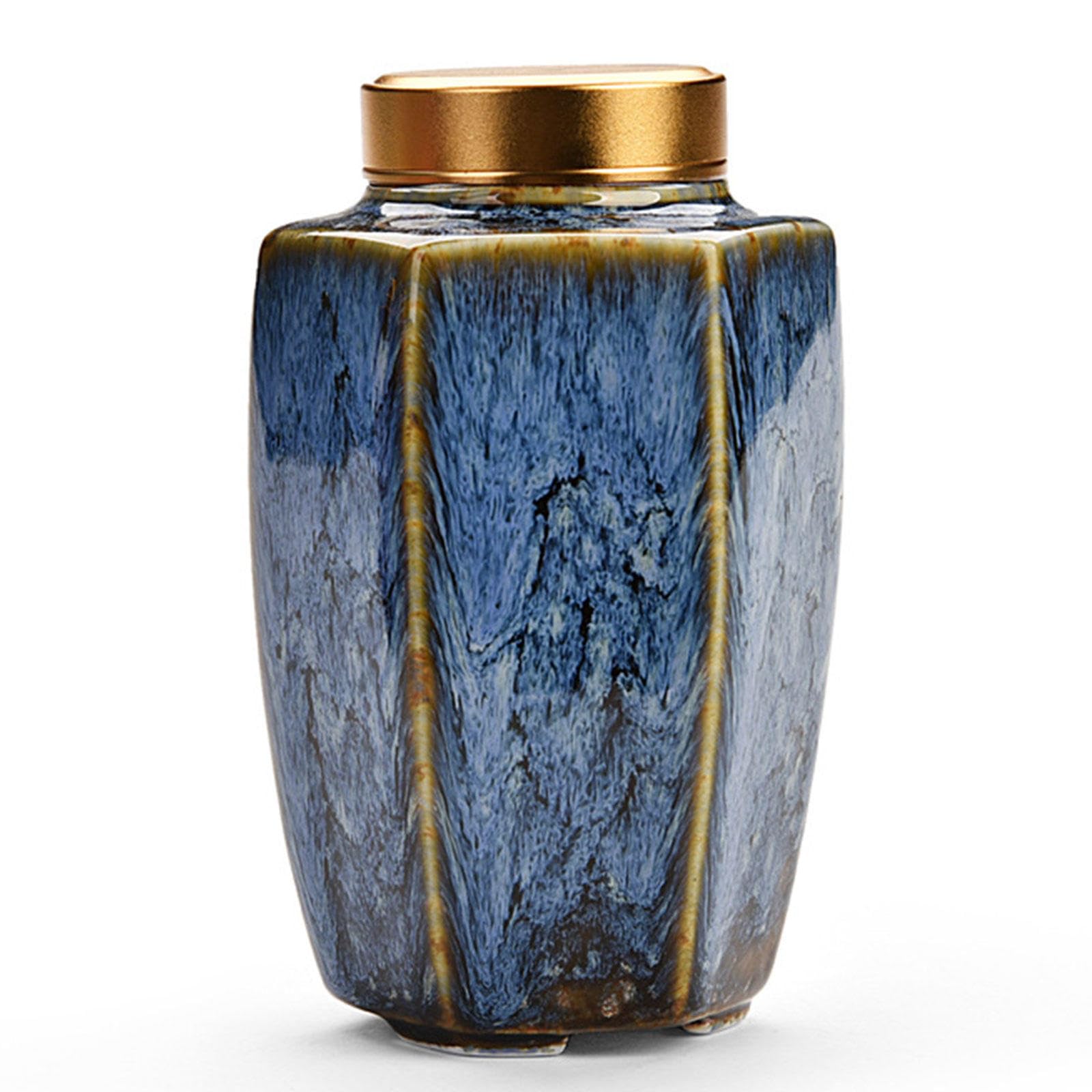 Ceramic urns, Dog Urn for Ashes, Memorial, Funeral, Cremation Urns for Dogs, Ceramic(Blue)