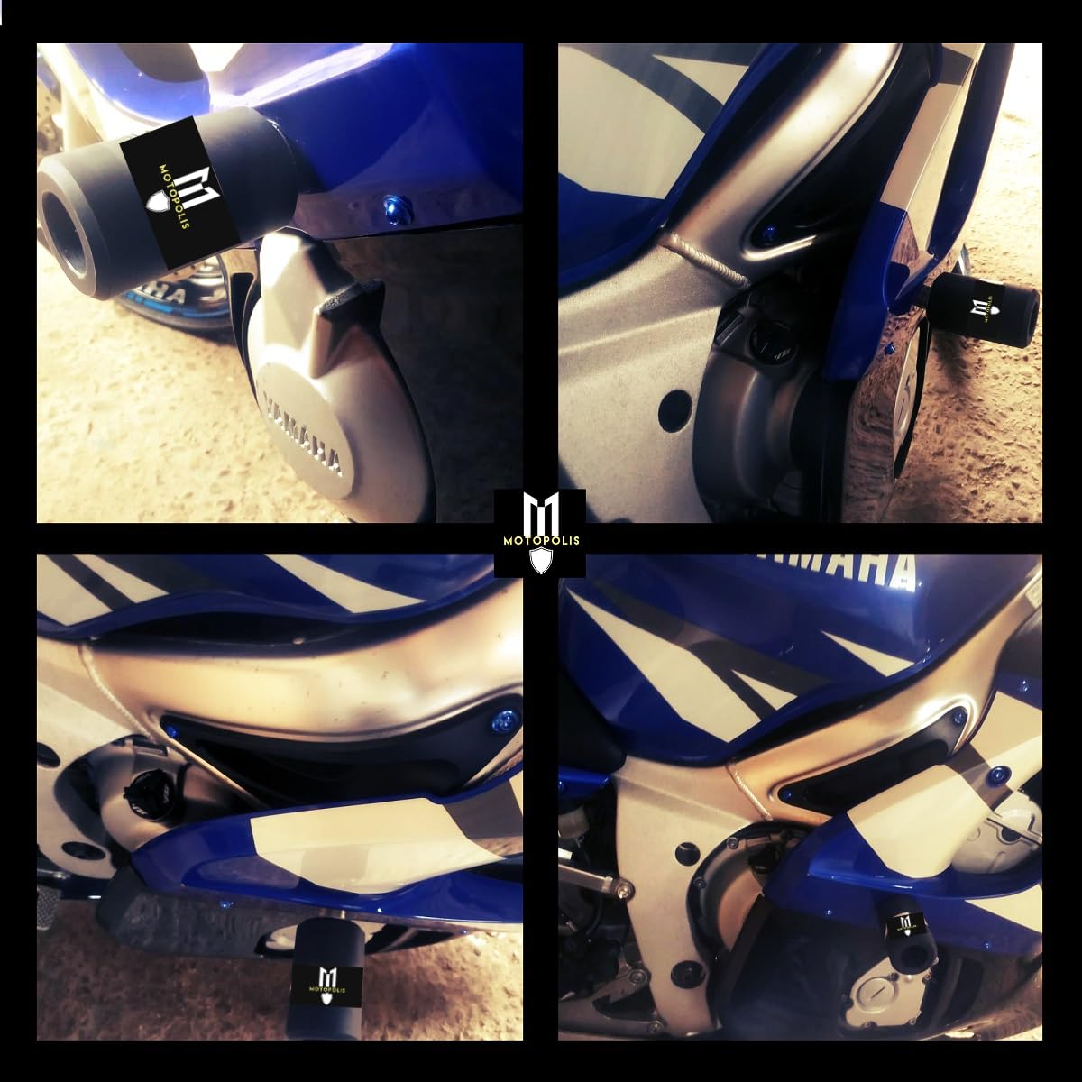TAMPONI PARACARENA PARATELAIO CRASH PADS PROTEZIONE PER YAMAHA R6 YZF-R6 1998-2002