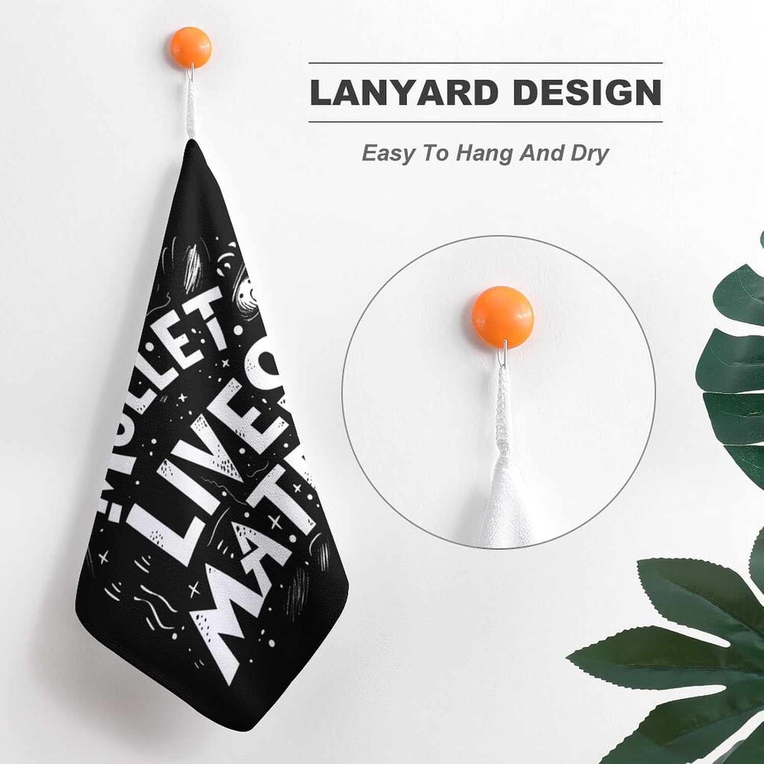 Mullet Lives Matter Hand Towels for Bathroom Kitchen Towels Small Towel Handkerchiefs with Hanging Loop 4PCS