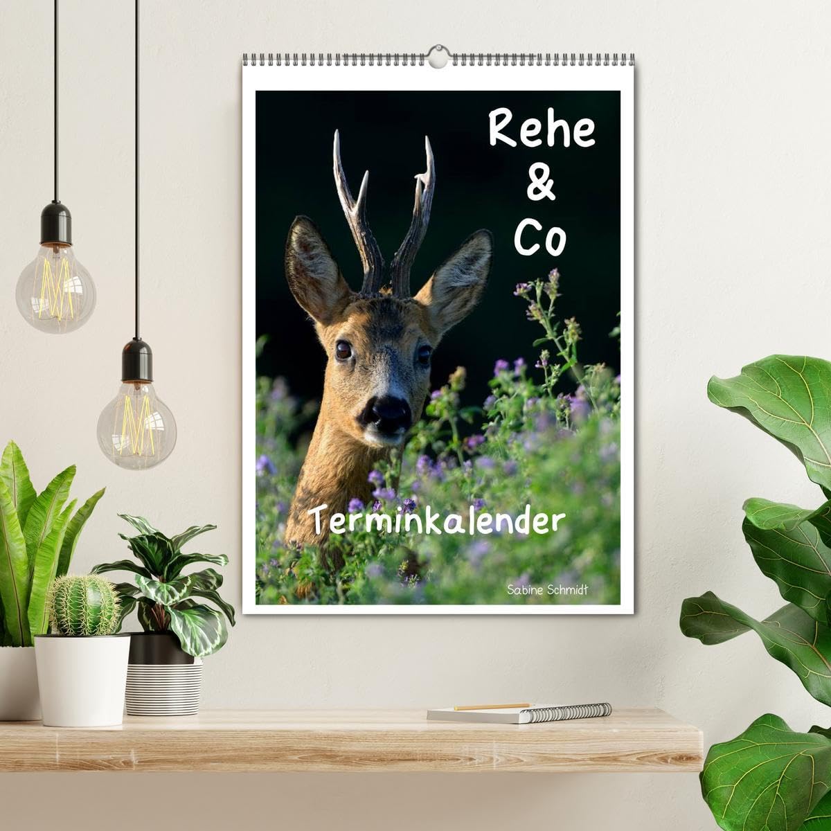 Rehe & Co/Planer (Wandkalender 2026 DIN A2 hoch), CALVENDO Monatskalender: Wildlife Rügen/Deutschland (CALVENDO Tiere)