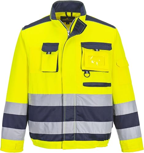 Portwest Chaqueta De Alta Visibilidad Lille, Tamaño: XXXL, Color: Amarillo/Marin