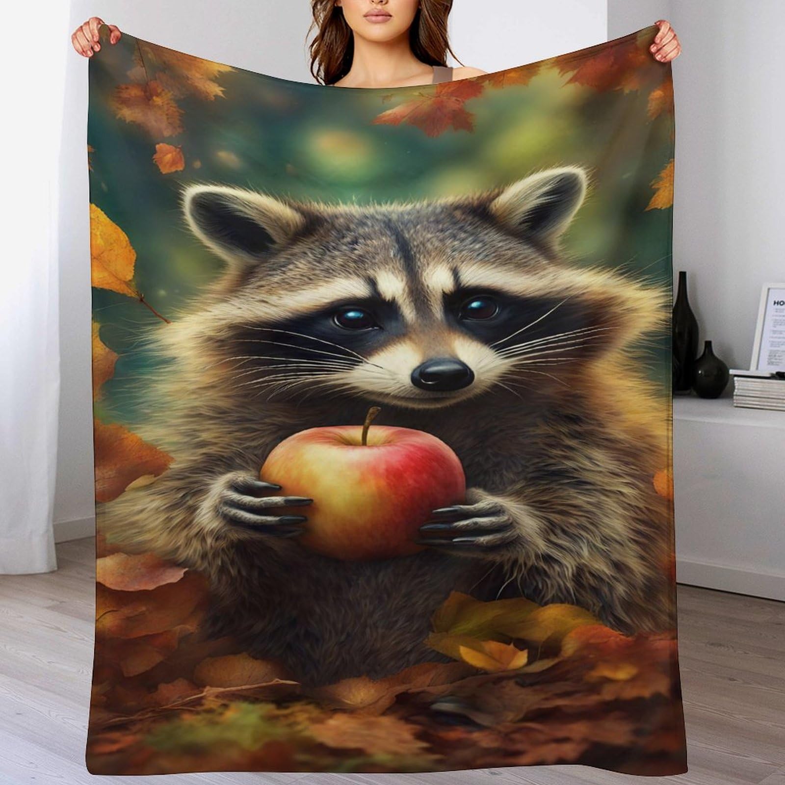 Couvertures en flannel raton laveur pour un canapé chaleureux en hiver