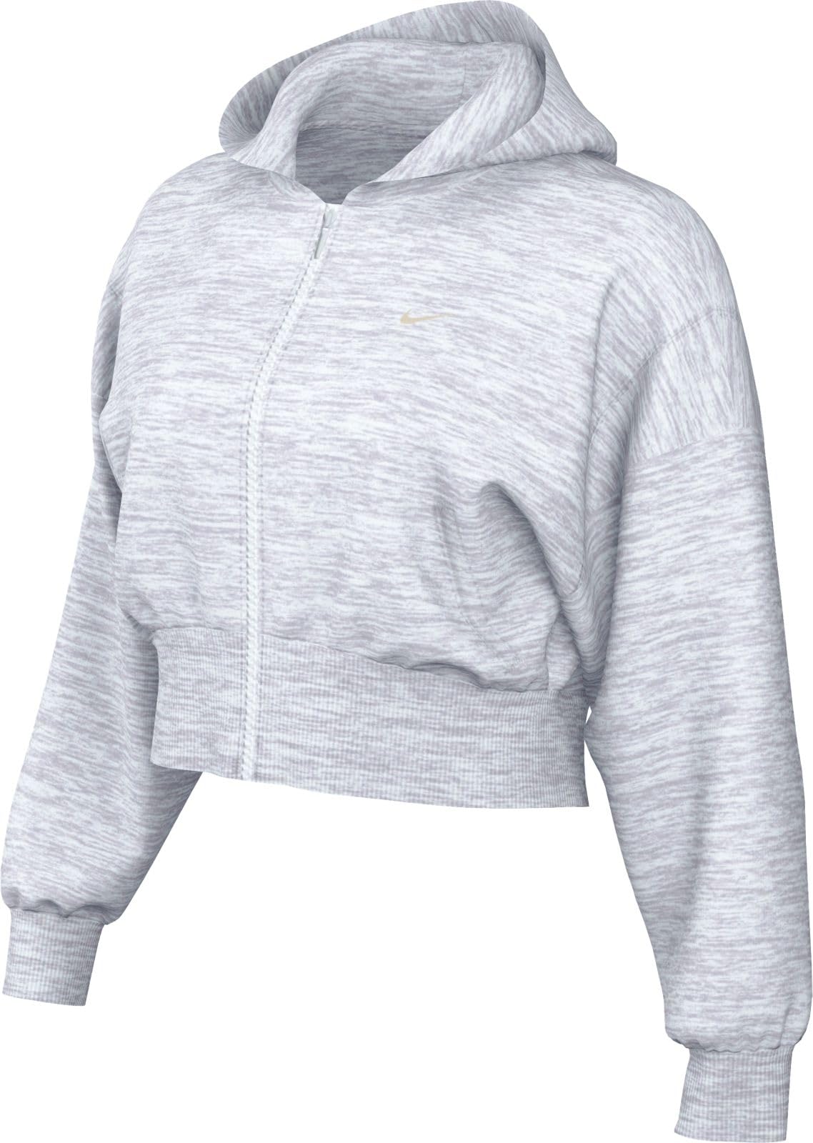 Nike Women's Chll Ft Fz Hdy Jacket, Birch Heather/Lt Orewood Brn, XS