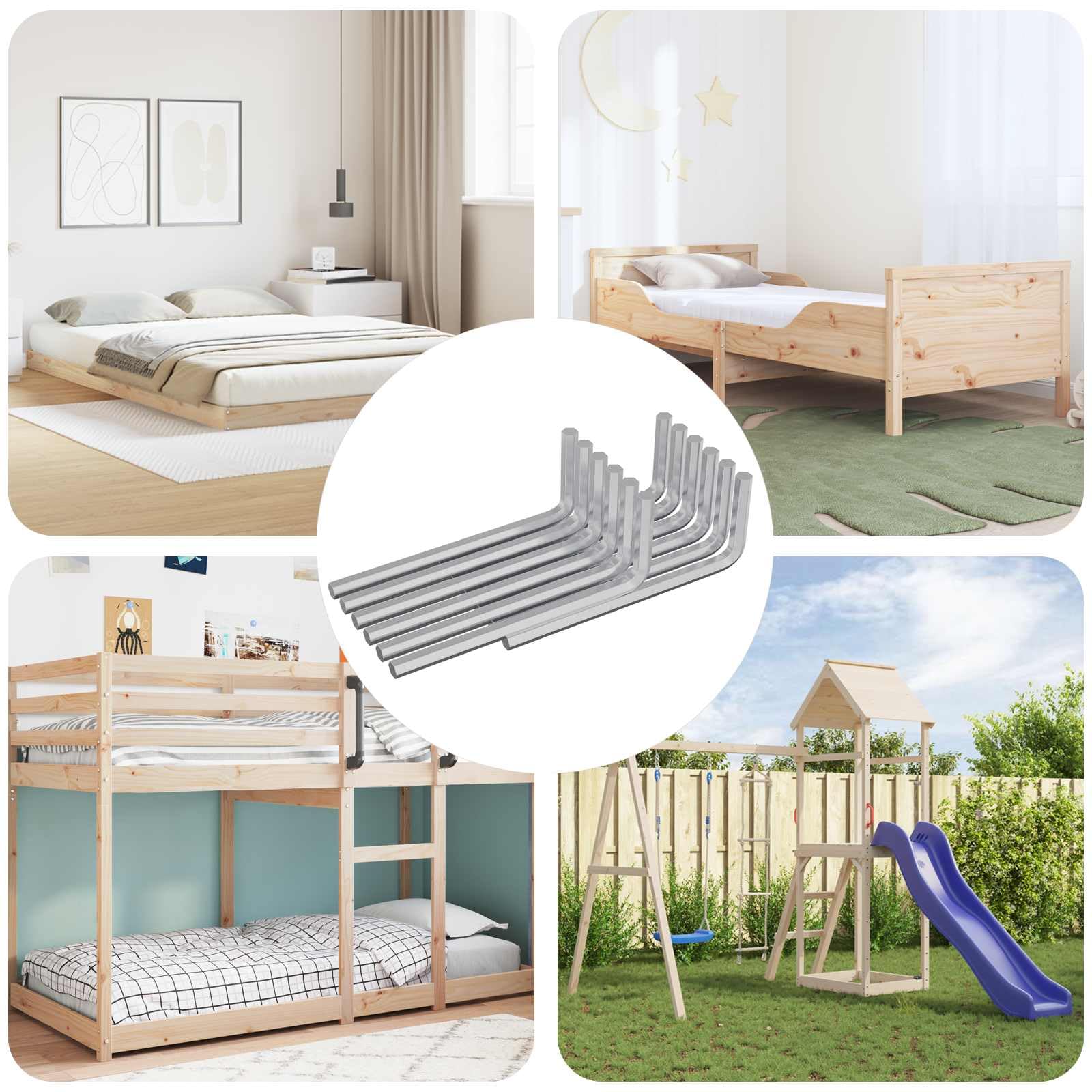 vidaXL Inbusschlüssel 2118 pcs Silber 22 x 66 mm Stahl, Robuster, Sechskant-Schlüssel, Metallwerkzeug, Handwerkzeug-Set, Mechaniker, L-förmig, Präzisionswerkzeug