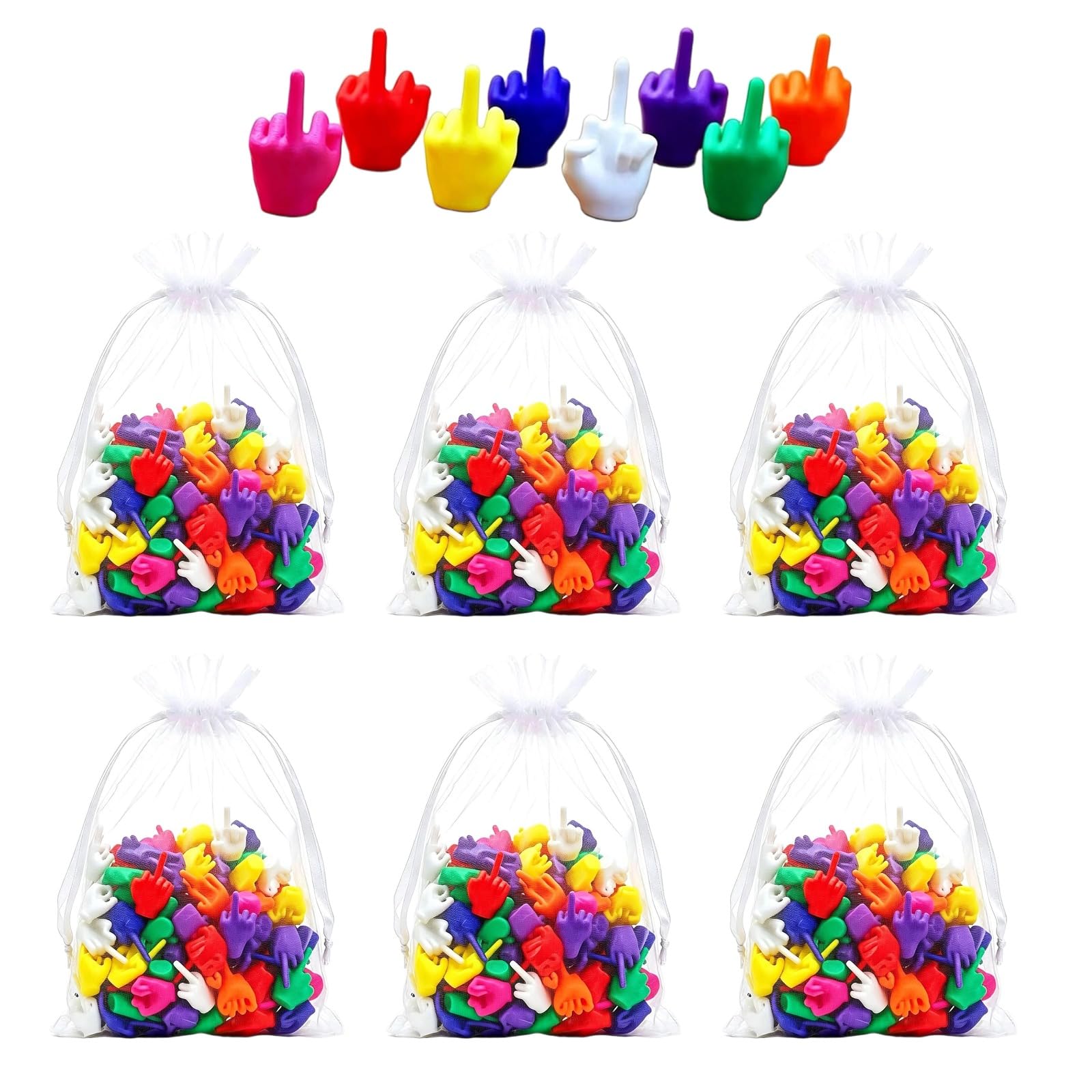 Mini Middle Fingers 300 Pack Novelty Gag Funny Set Christmas Party Decor
