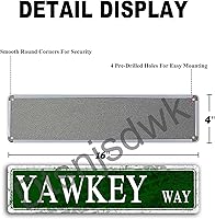 Vista 3 de Letreros vintage de Yawkey Way Street de metal retro de 16 x 4 pulgadas, letrero de carretera con texto en inglés «The Street Outside Boston's