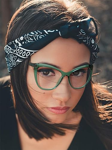 Miniatura 2 de FEISEDY Trendy Cateye TR90 - Bisagras de resorte con bloqueo de luz azul, gafas para computadora para mujer, B2676