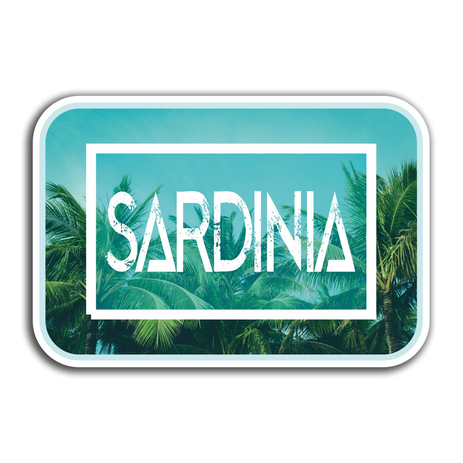 2 x 10cm Sardinia Holiday Vinyl Stickers - Travel Sticker Laptop Luggage #23559 (10cm Wide)