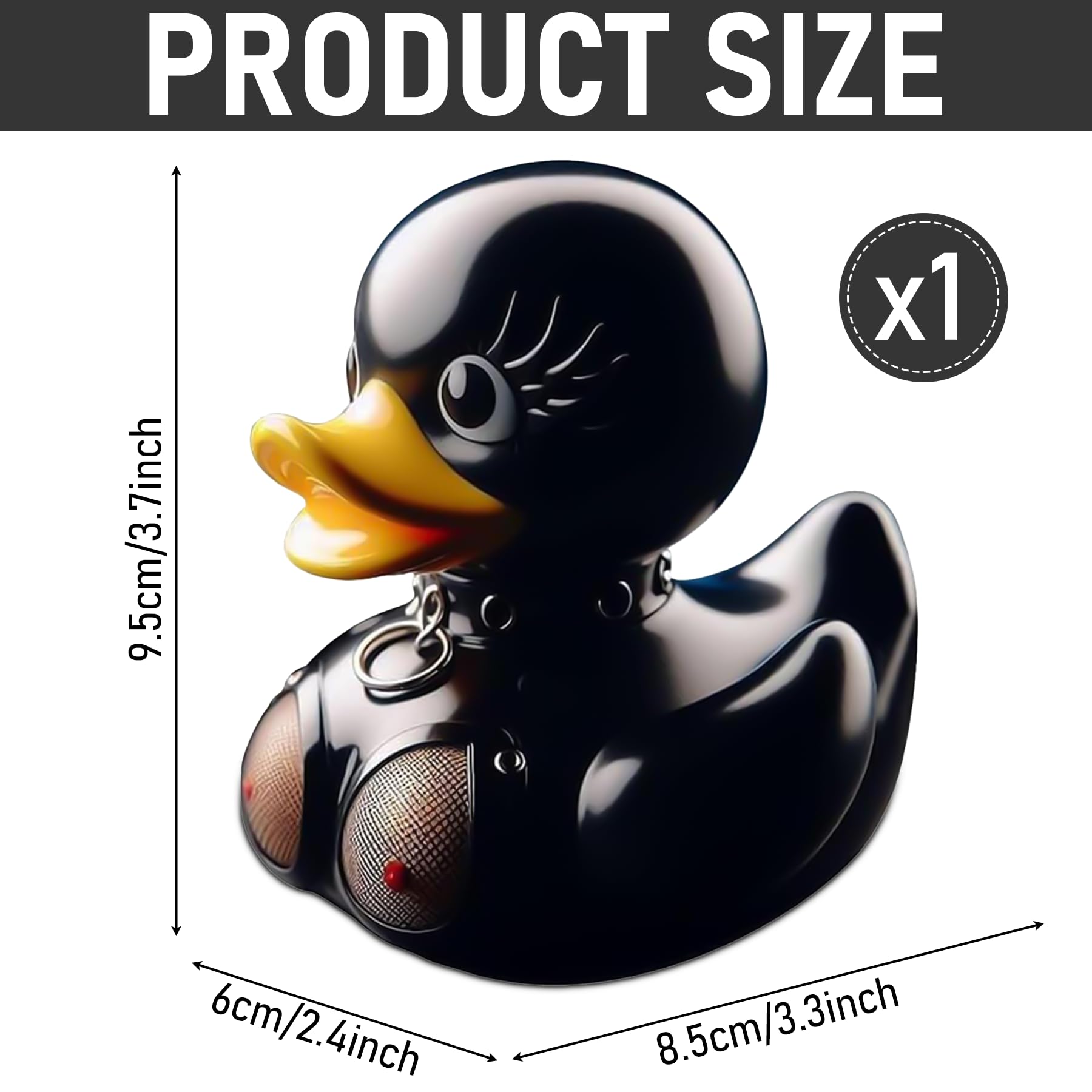 donciety Unique Rubber Duck, Gothic Duck Satanic Duck, Gothic Cyberpunk Resin Punk Ducks, Dancing Duck, Goth Girl Duck, Satanic Duck Gifts Home Decor