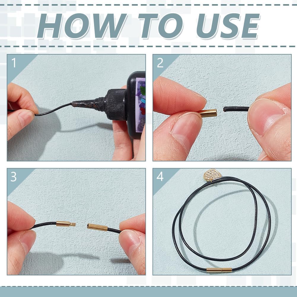 PH PandaHall 6PCS 3 Colors Stainless Steel Bayonet Clasps Column Push Clasps Tube Hook Clasps Round Leather Cord Buckle Mating Connectors for Jewelry Making DIY Bracelet Necklace Crafts Hole: 2mm - Image 4