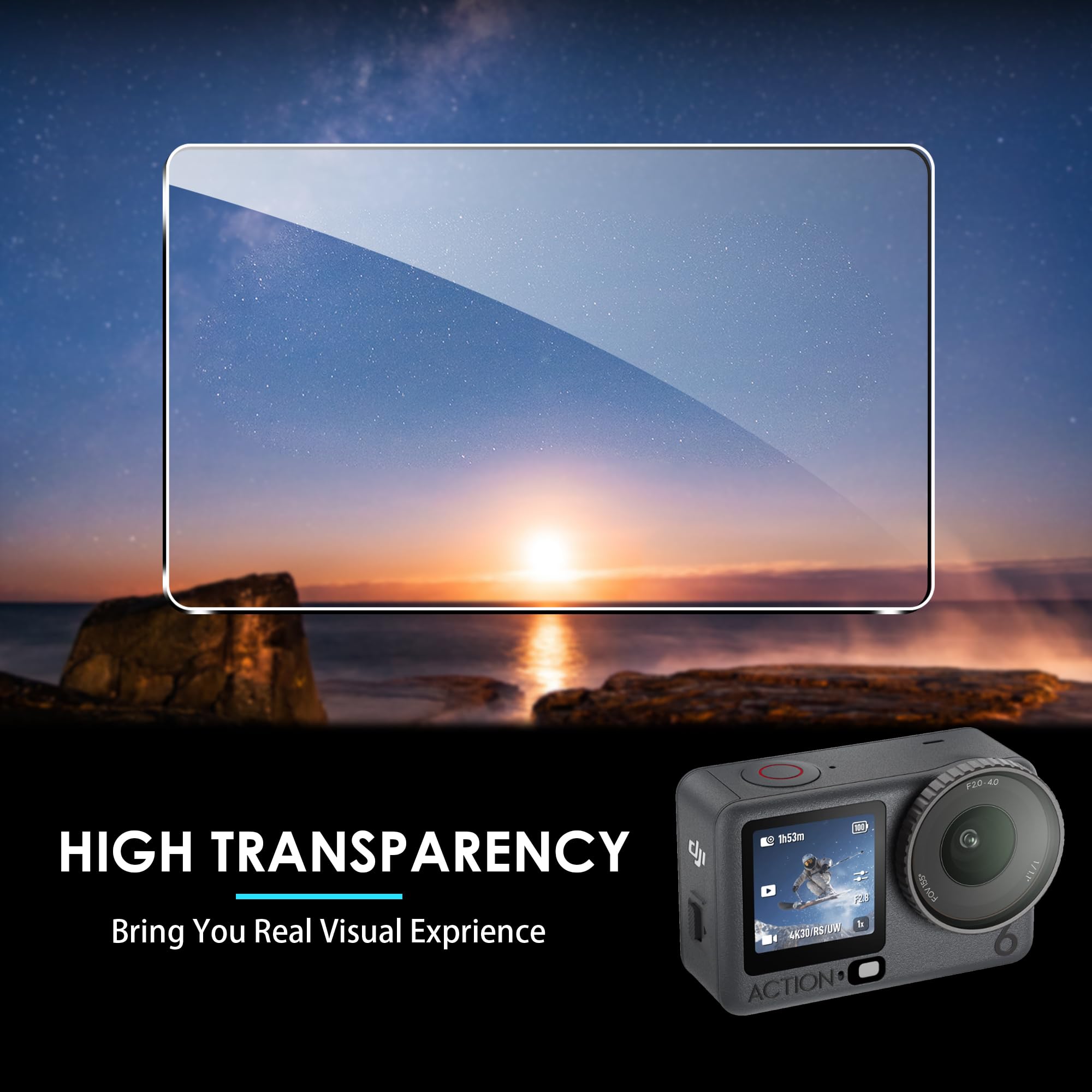 Screen Protector voor DJI Osmo Action 6 Schermbeschermer, 3 Stuks