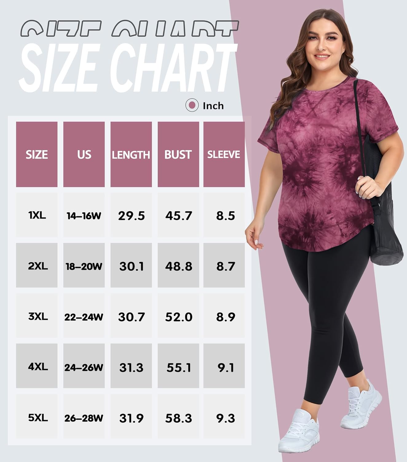 COOTRY Plus Size Workout Tops for Women Short Sleeve Loose fit Shirts Athletic Gym Yoga Clothing - Image 3