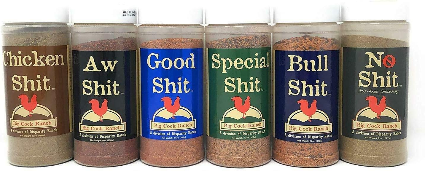 Big 6 Sampler (Pack of 6 Seasonings with 1 each of Bull, Special, Good, Aw, Chicken, and No)