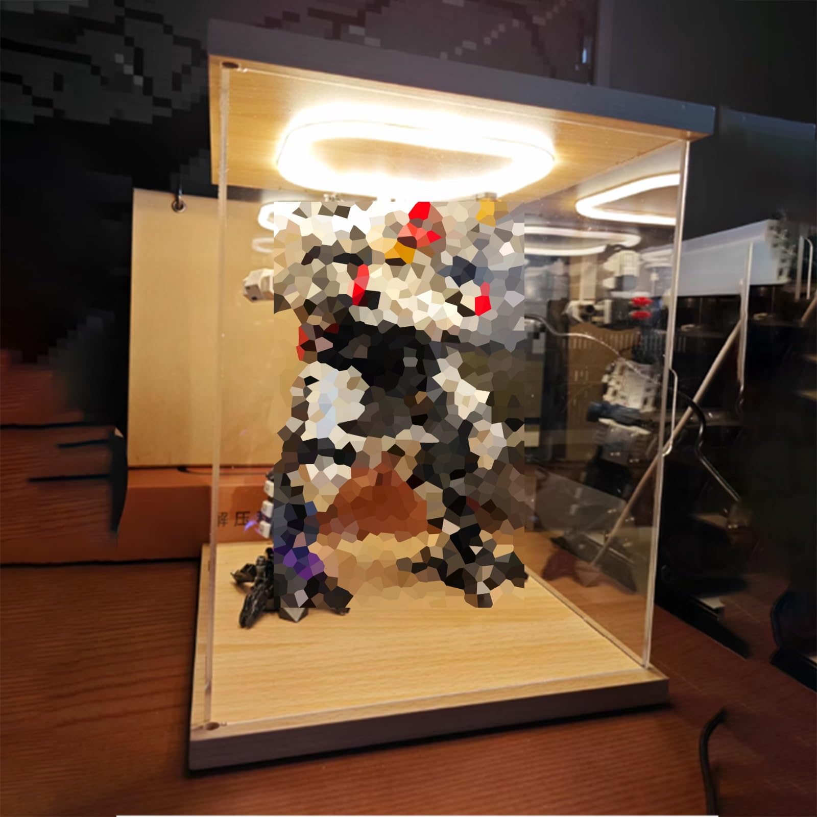 Vitrine Légère en Acrylique Empilables avec Plateau d'Exposition