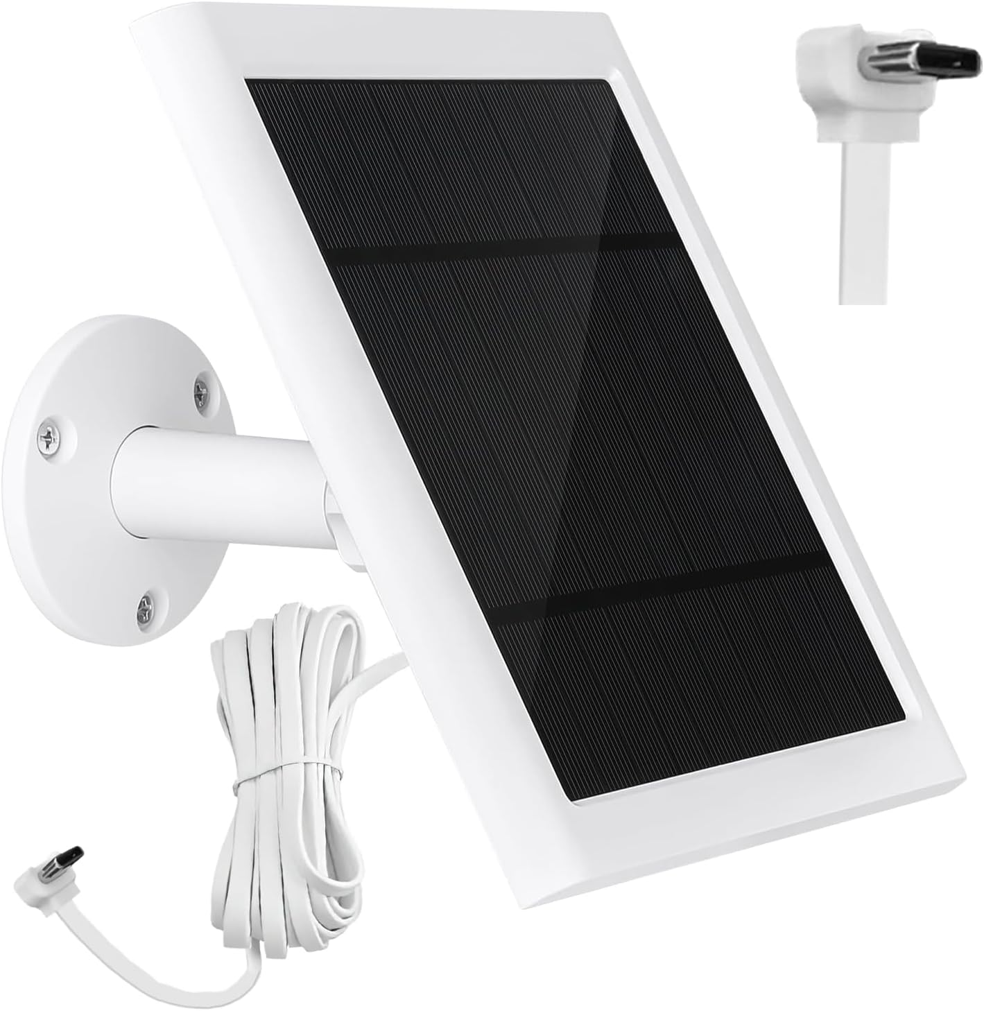 for Ring Doorbell Solar Panel - 4W Charger, Compatible with Battery Doorbells, Type-C Charging Port, 9.84ft Cable
