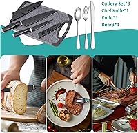 Vista 5 de Juego de utensilios de cocina para camping, accesorios de cocina al aire libre, kit de utensilios de cocina para viajes, caravanas, barbacoas, acero