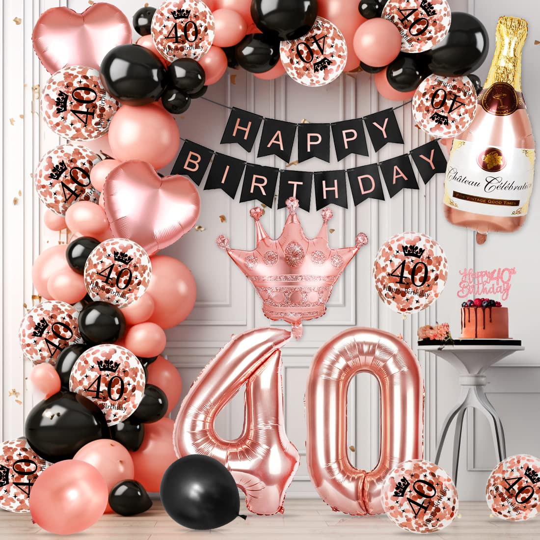 Kit d'arche de guirlande de ballons rose - 137 ballons roses et jaunes oranges pour anniversaire, mariage, baby shower, anniversaire de mariage, fiançailles, enterrement de vie de jeune fille