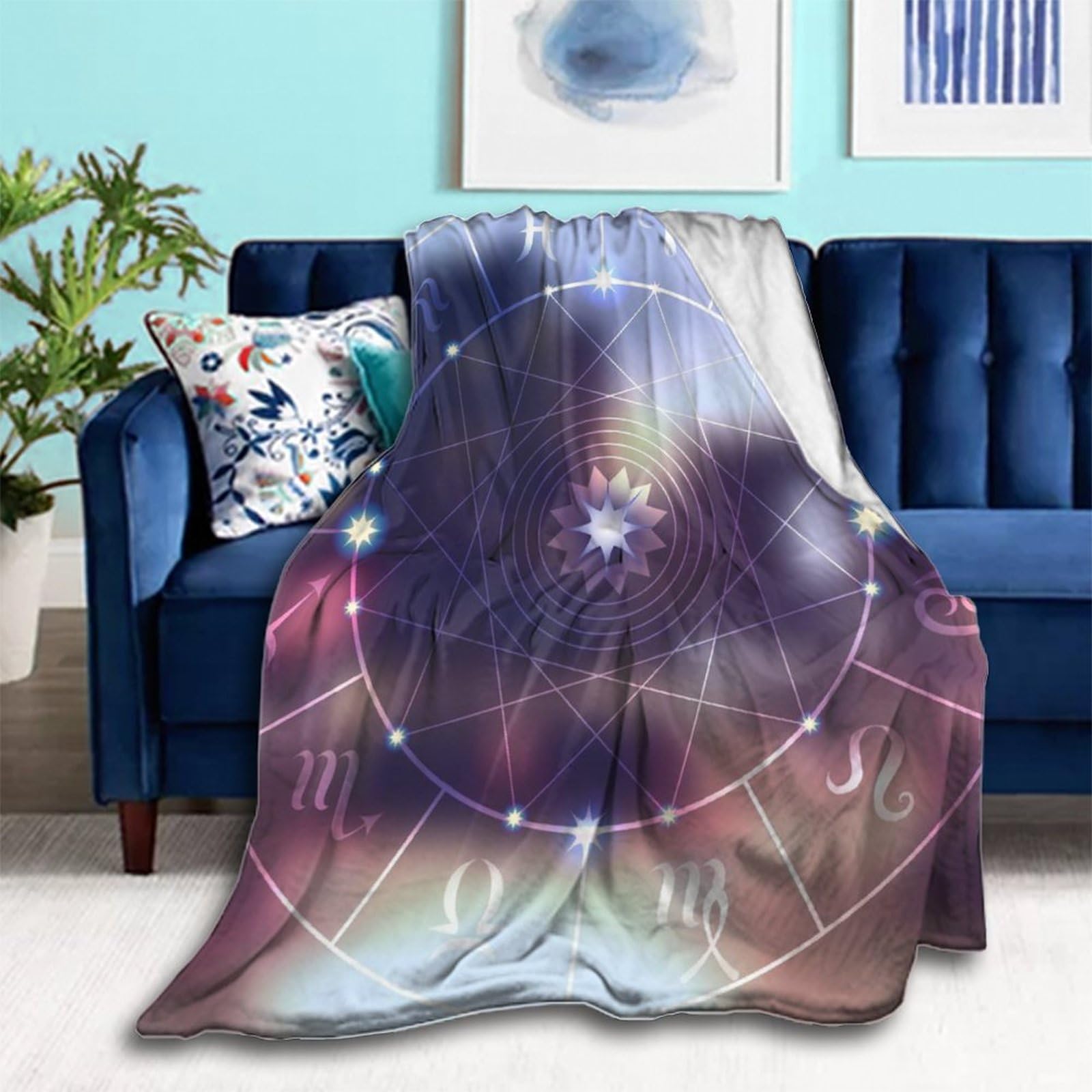 Amazon.com: MZERSE Cozy Fleece Blanket Flannel Throw Blanket Compatible  with Magic Circle Star Pattern for Couch Sofa Bed All Seasons, Lightweight  Fuzzy Blanket Warmer Decorative Blanket for Christmas, 60x50 : Home u0026