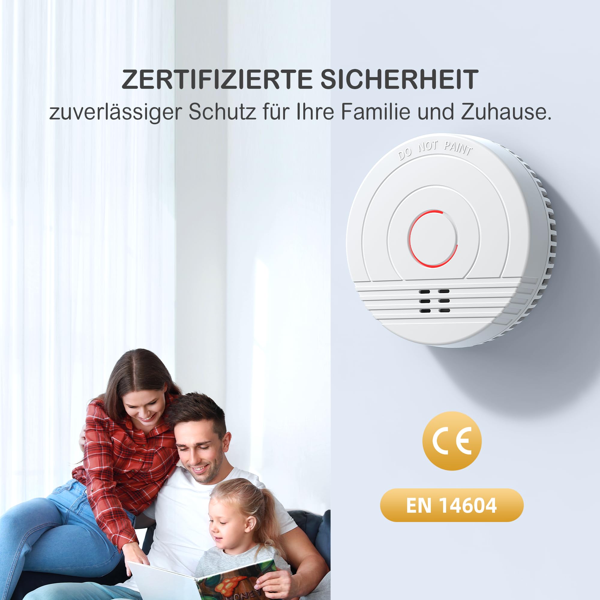 Batterie Rauchmelder, 4 Stück