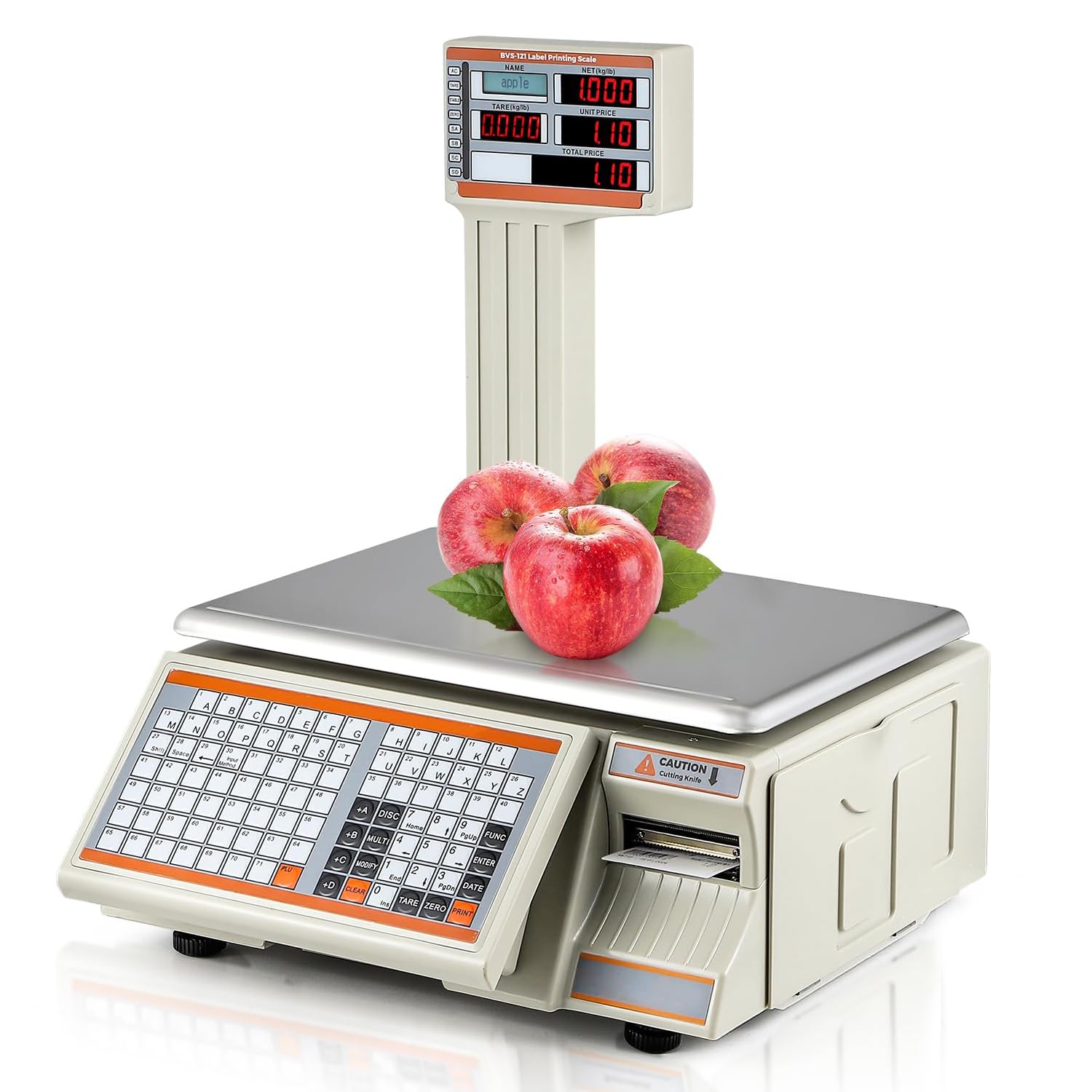 Amazon.com: Commercial Digital Scale with Label Printer for Retail and ...