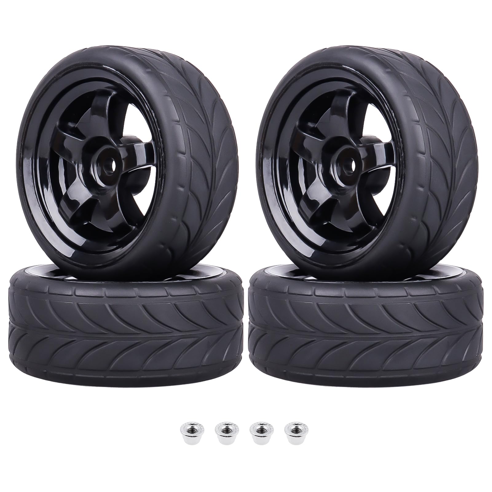 Amazon.com: GoHobby Pre-Glued RC Touring Tires and Wheels Set for