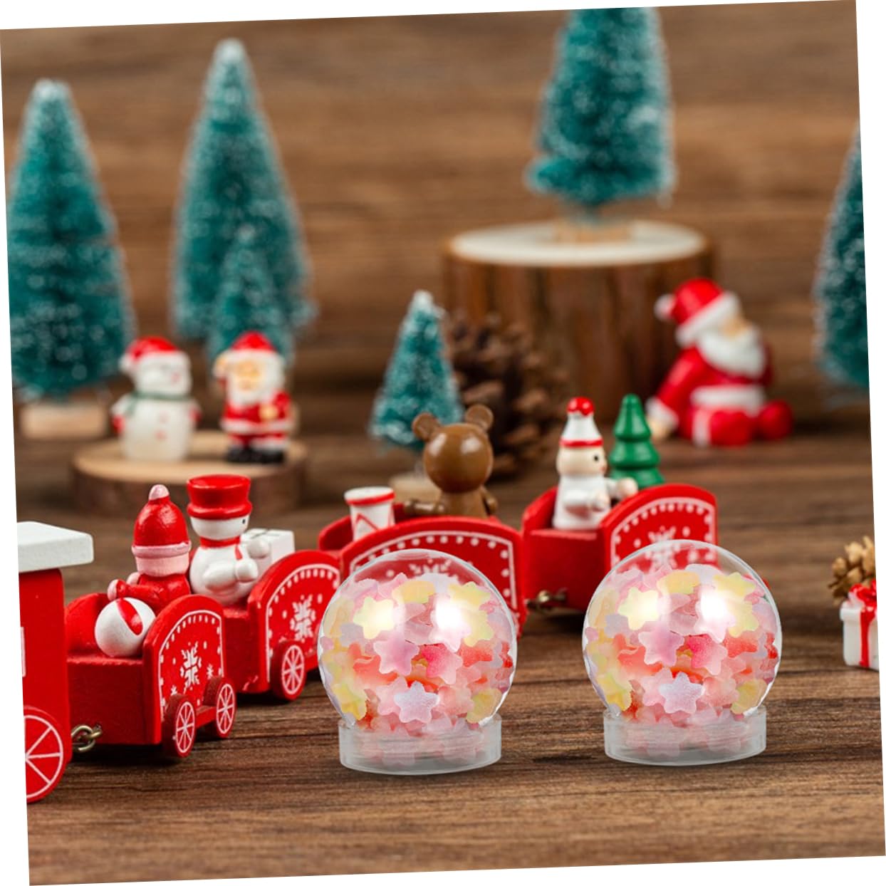BESTYASH 60pièces Boule à Neige Plastique Transparent Couvercle Contenants pour Photo Et Décorations pour Artisanaux Et
