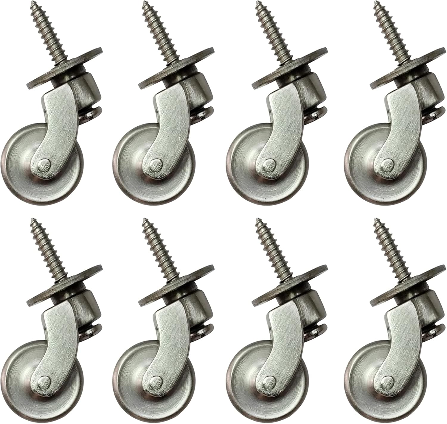 Adonai Hardware Round Brass Casters (Supplied as 2 Pieces per Pack) - Satin Brass