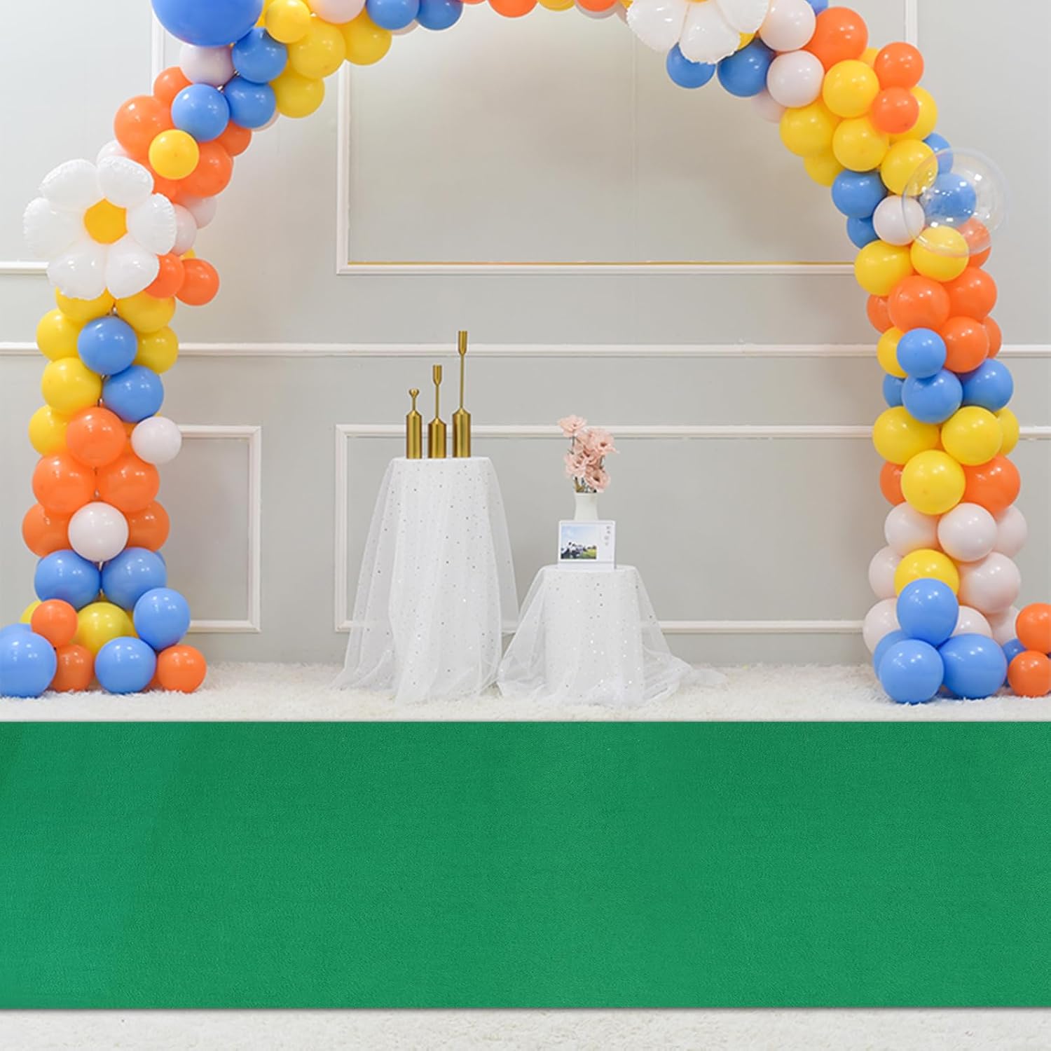 Carpet Runner, 33ft x 3ft Extra Large Aisle Runner, Reusable Felt Runway Rug for Wedding Party Ceremony Events Decorations, Indoor & Outdoor Use(Green)