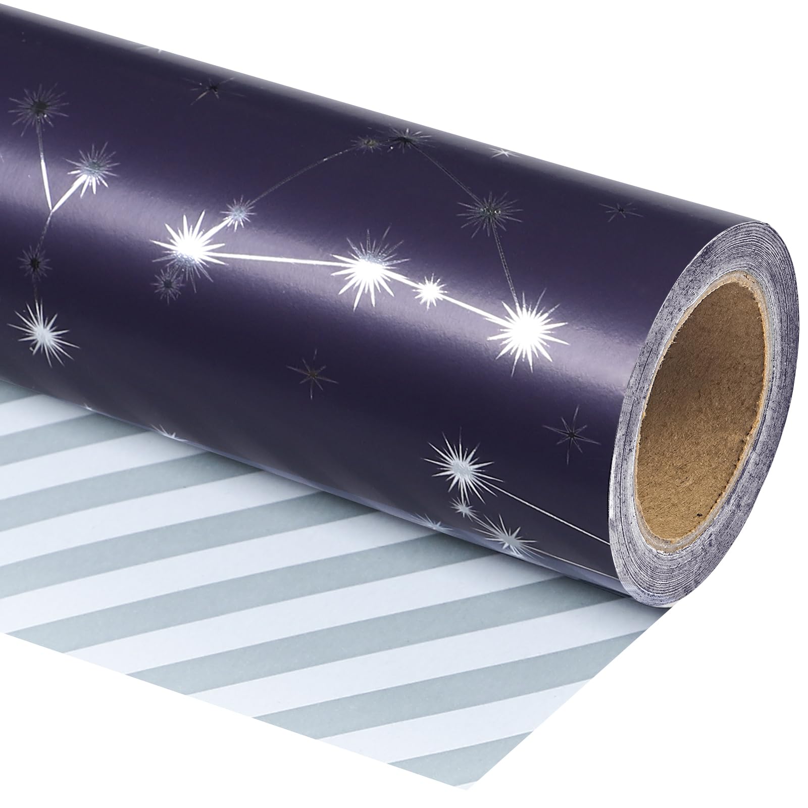 WRAPAHOLIC Carta da regalo reversibile, mini rotolo da 37