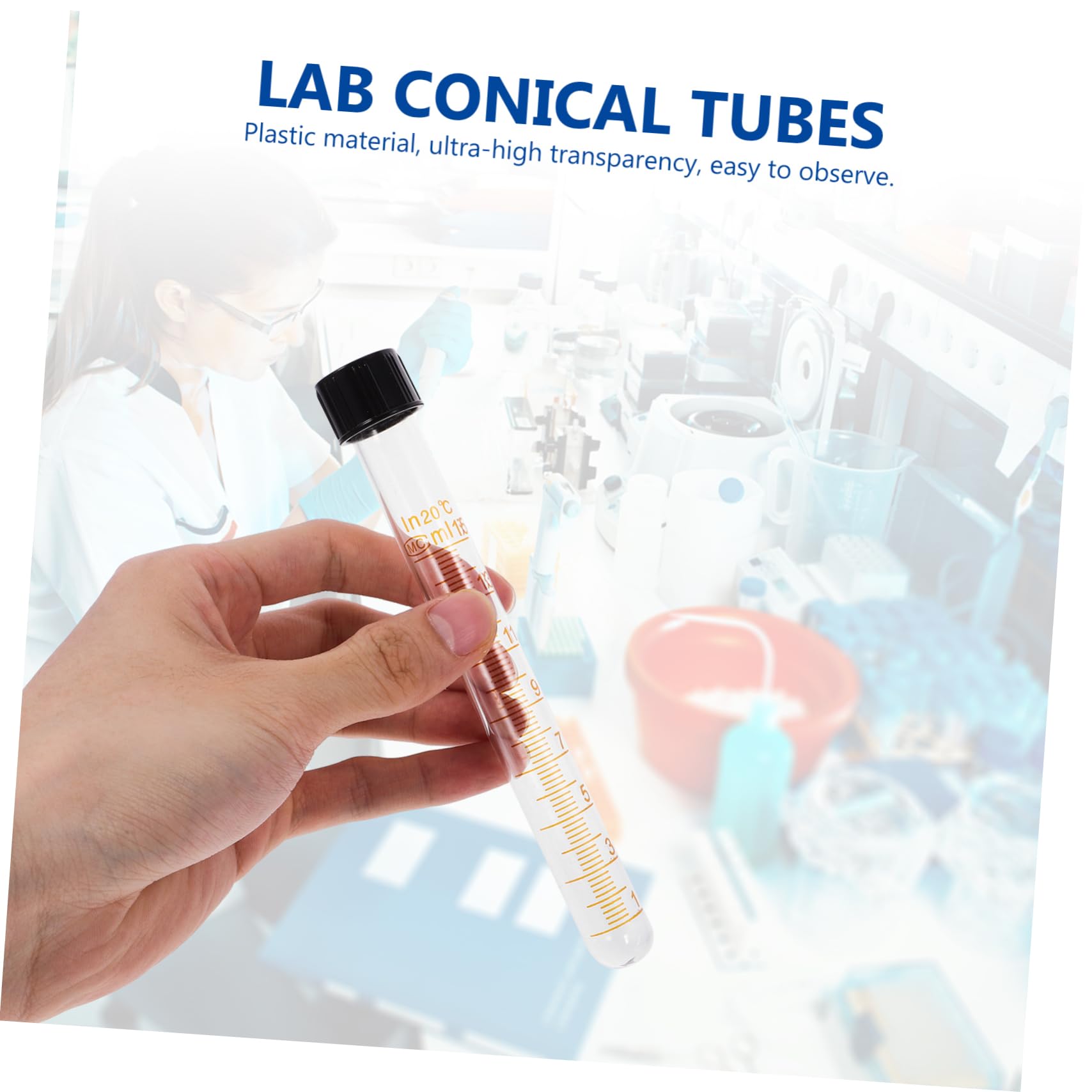 iplusmile 20 Piezas Tubo De Centrífuga De Vidrio De Tubo Centrífugo Tubo De Centrífuga De Prueba Tubo De Almacenamiento De Líquidos Tubo De Ensayo De Vidrio Tubos De Centrífuga