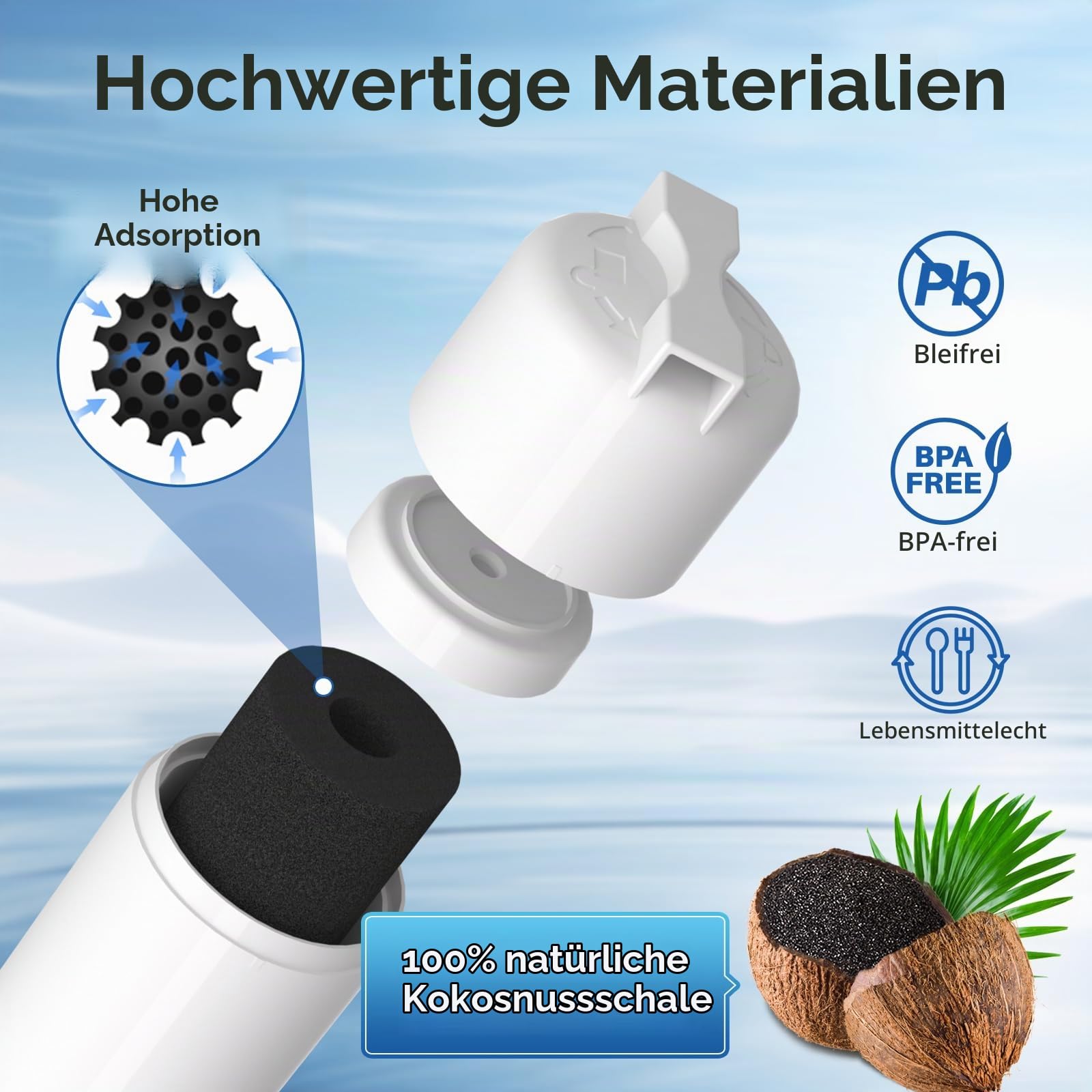 ICEPURE Kühlschrank-Wasserfilter Ersatz für Bosch Ultra Clarity Pro BORPLFTR50, BORPLFTR55, 12033030, 12028325, 11025825, 11032531, B36CT80SNS, B36CL80ENS, WFC100MF, WFS200MF, RA. 45002 2, 2 Stück