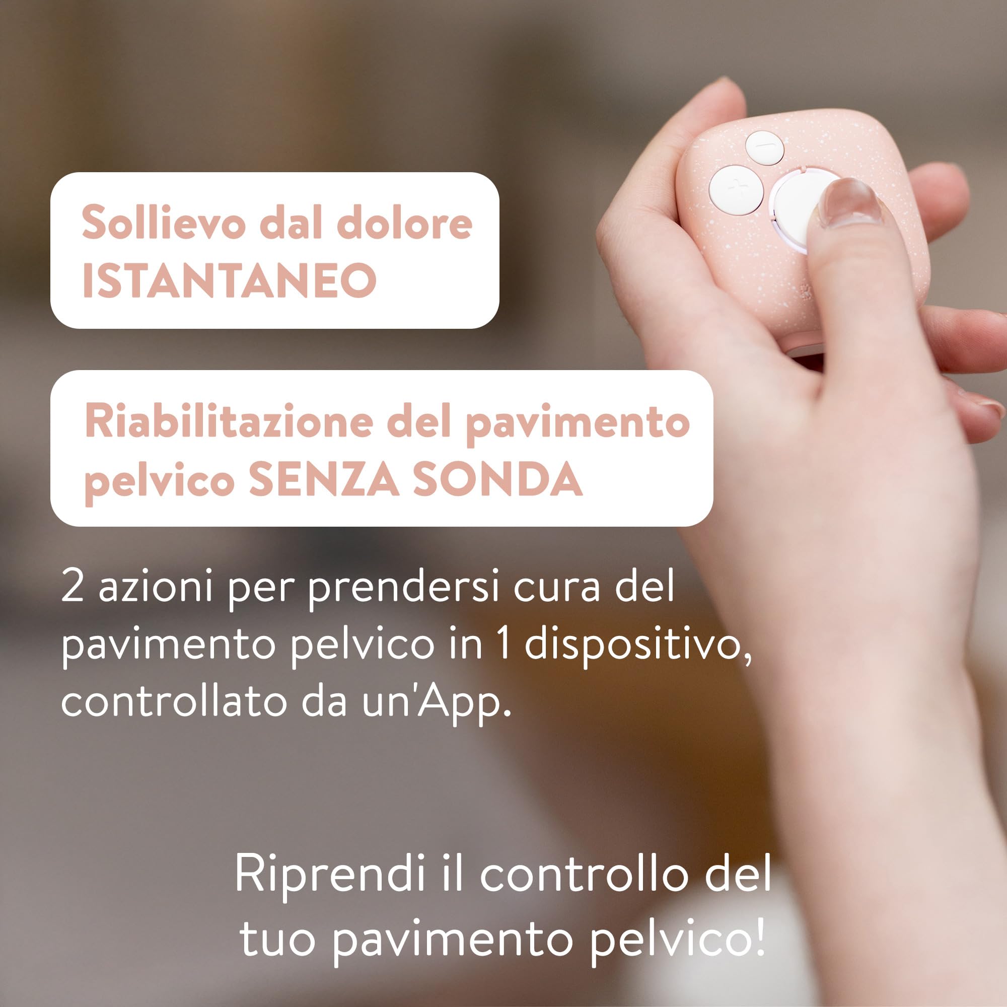 Pinktens Dispositivo Medico Connesso, Contro i Dolori Mestruali e l'Endometriosi, Tonifica e Rinforza il Pavimento Pelvico, Prevenzione dell’Incontinenza, Prolasso, Dispositivo di Allenamento Pelvico