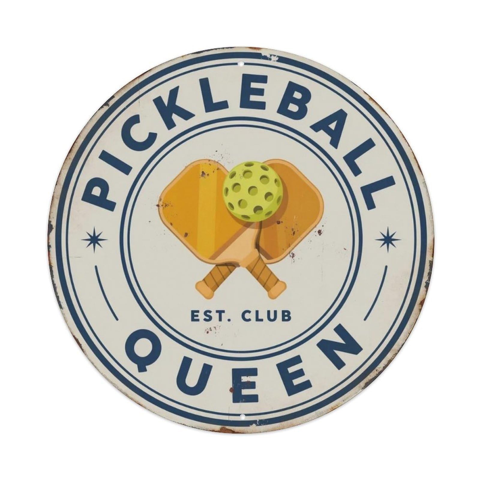 Pickleball Queen Metal Tin Sign Plaque
