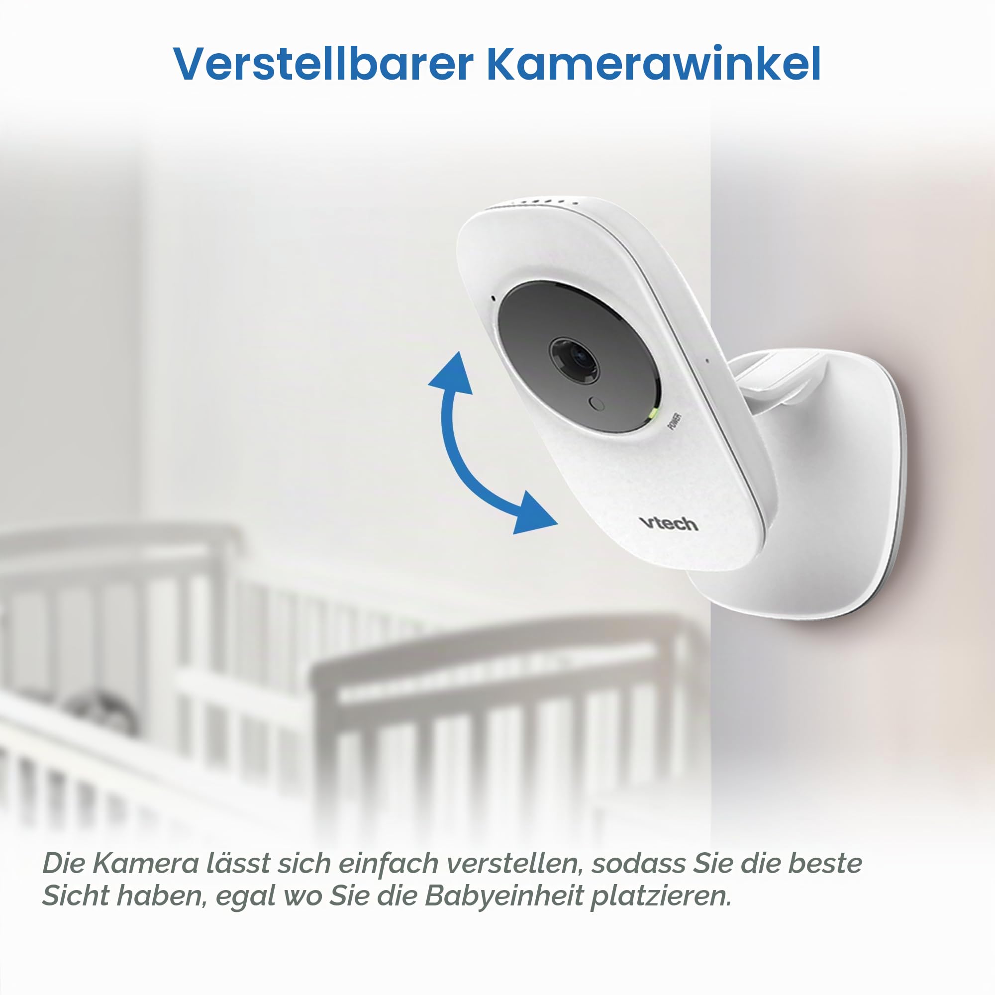 VTech VM3250 Video-Babyphone mit Kamera, 300 m Lange Reichweite, Babyphone mit 7,1 cm LCD-Bildschirm, bis zu 19 Stunden Video-Streaming, Nachtsicht, sichere Übertragung, Temperatursensor, beruhigende