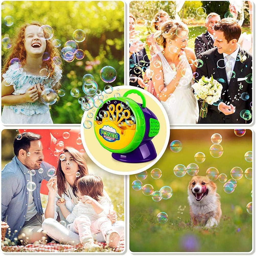 DAN&DRE Bubble Machine, Portable Rechargeable Bubble Maker Toy for Kids, Machines with Liquid for Parties, Weddings, (Photo Color)