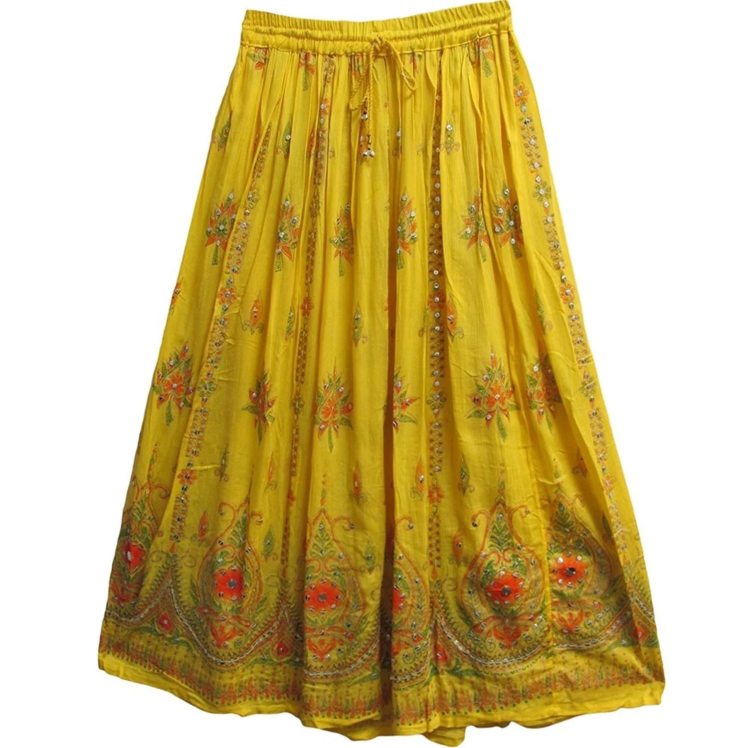 Womens Long Skirt India Traditional Clothing Designer for Spring Summer-image-36