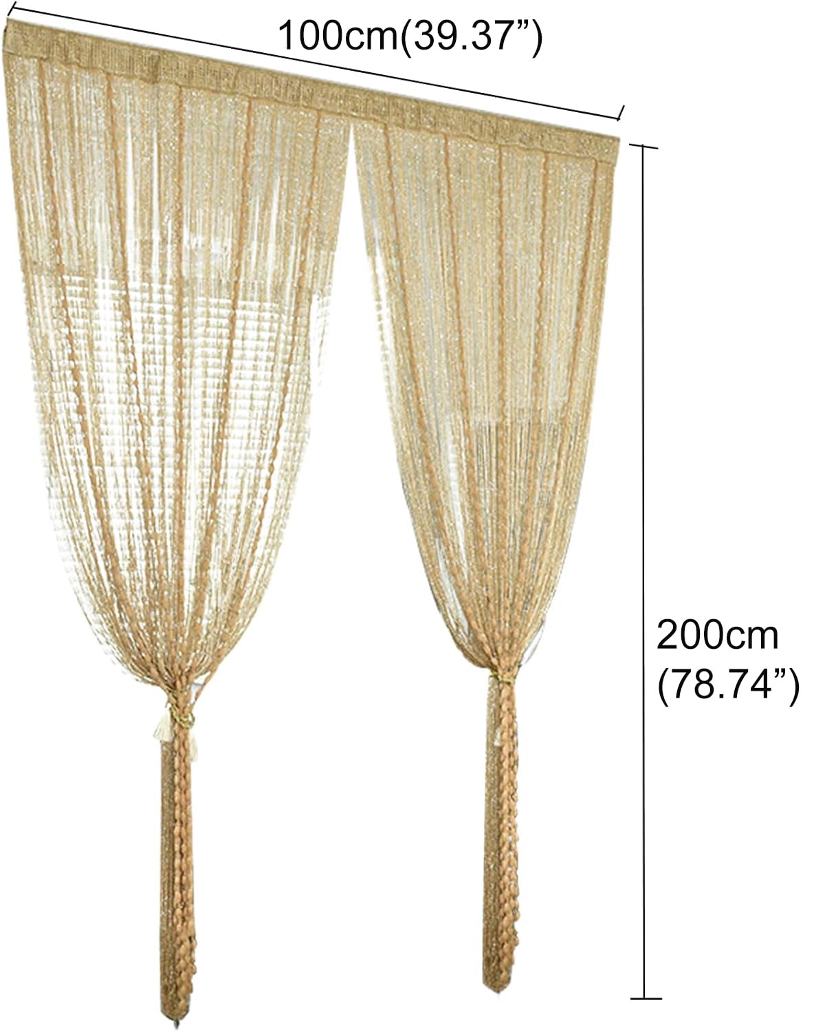 Cortina de puerta con cuentas mosquitera sin enredos decorativa divisora de habitación